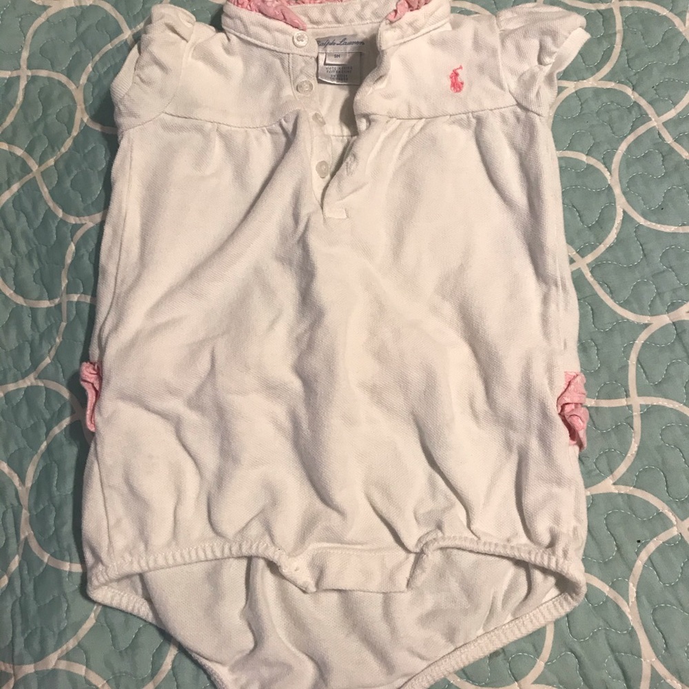 Polo ruffle butt onesie